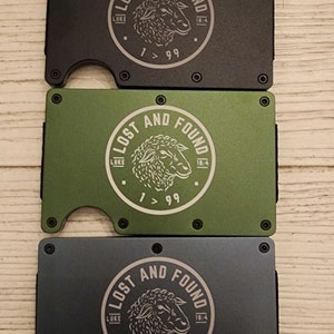 Cartera cristiana de objetos perdidos – Cartera delgada de aluminio RFID con clip para billetes – Parábola de Lucas 15 – Descuento por error de impresión