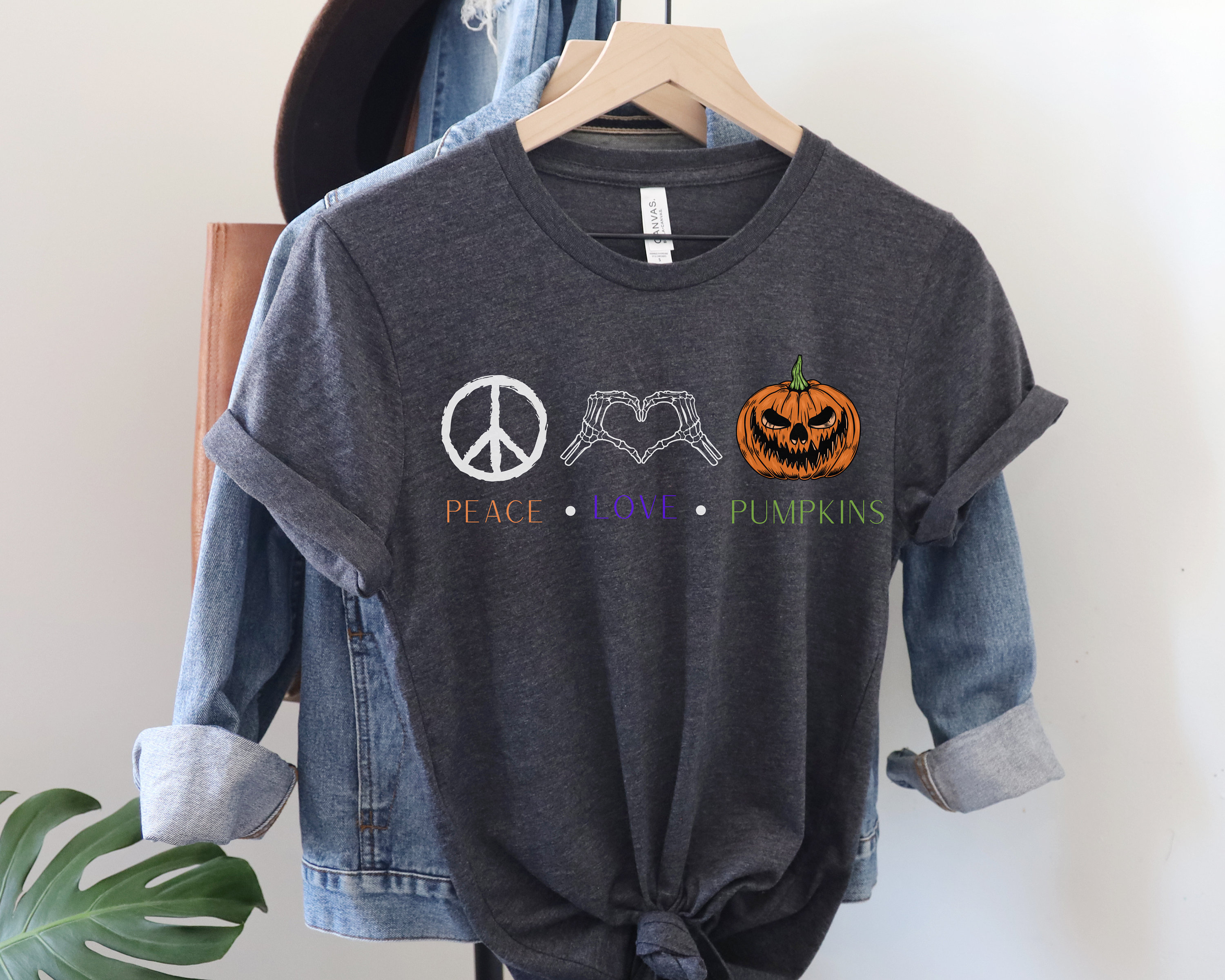 Discover Peace, Love, Pumpkin Tee | Cute Halloween Shirt | Halloween Mom T-Shirt | Pumpkin Gifts for Grandma