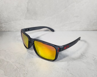 Super Sale -   Customized Logo- - HoIbrook Style -Prizm/ Polarized Lenses Black Translucent /Orange - Customized