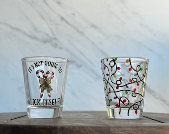 Shot Glass | Christmas Vol. 2 | 1.5 oz | Permanent UV DTF Sticker