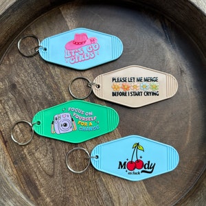 Retro Motel Keychain, Cute Motel Keychains, Funny Motel Keychains, Gifts for her, Keychain