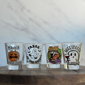 Shot Glass | Halloween Vol. 3 | 1.5 oz | Permanent UV DTF Sticker