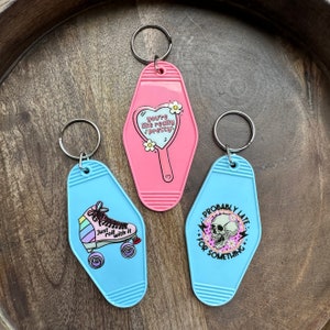 Retro Motel Keychain, Cute Motel Keychains, Funny Motel Keychains, Gifts for her, Keychain