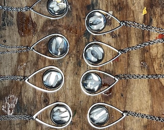 Opossum Tooth Teardrop Necklace | Tooth Jewelry | Possum Teeth + Resin