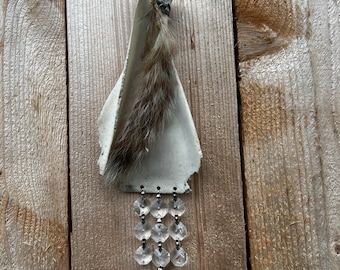 Squirrel + Scapula Sun Catcher | Bone Wall Hanging