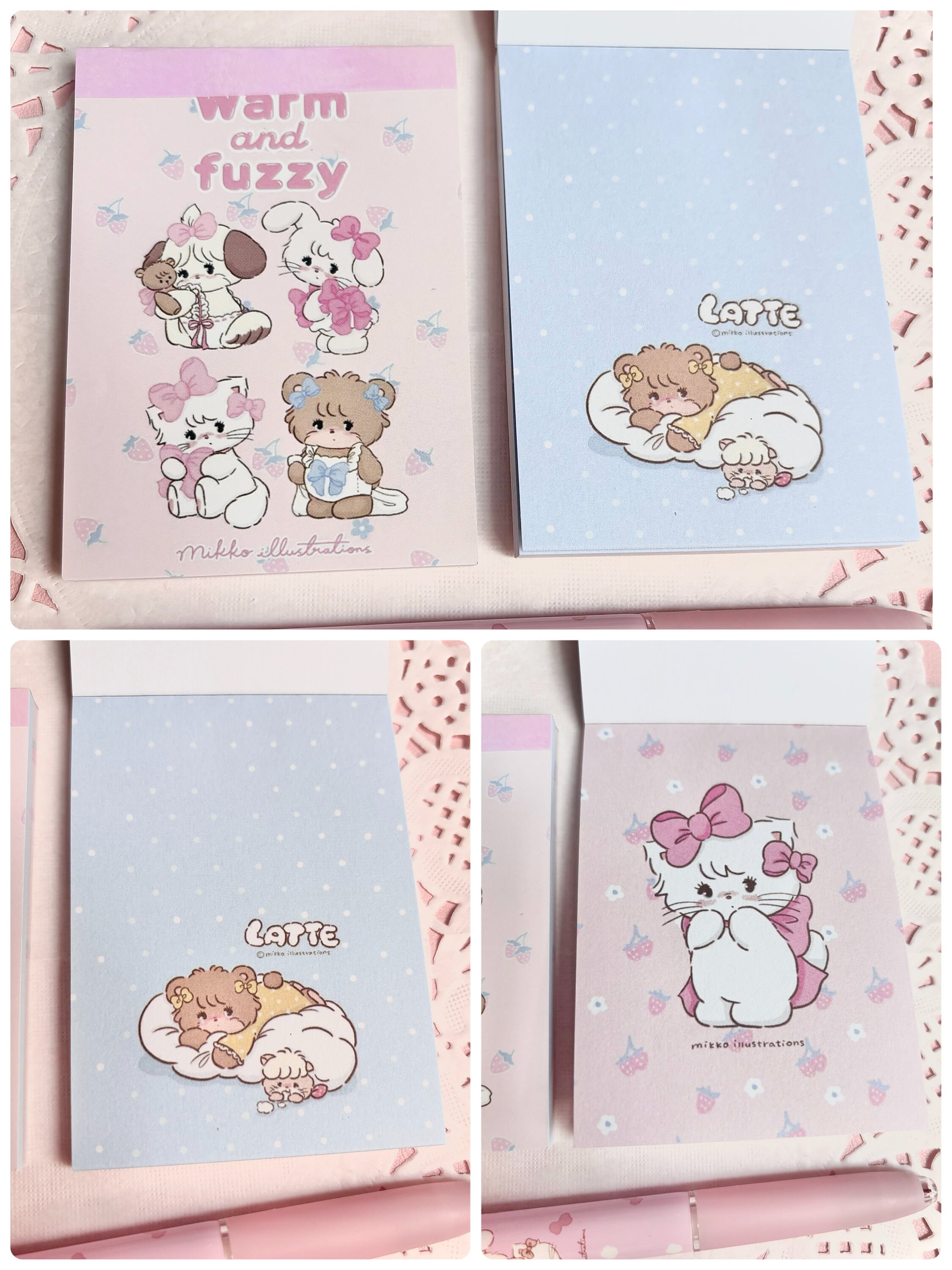 Cute Mikko Illustrations Style Mini Notebook Notepad Stationary