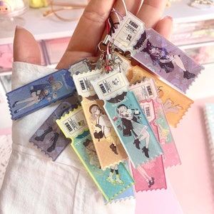 Cute Style Anime Girls Series Acrylic Keychain Keyring Phonecharm ...