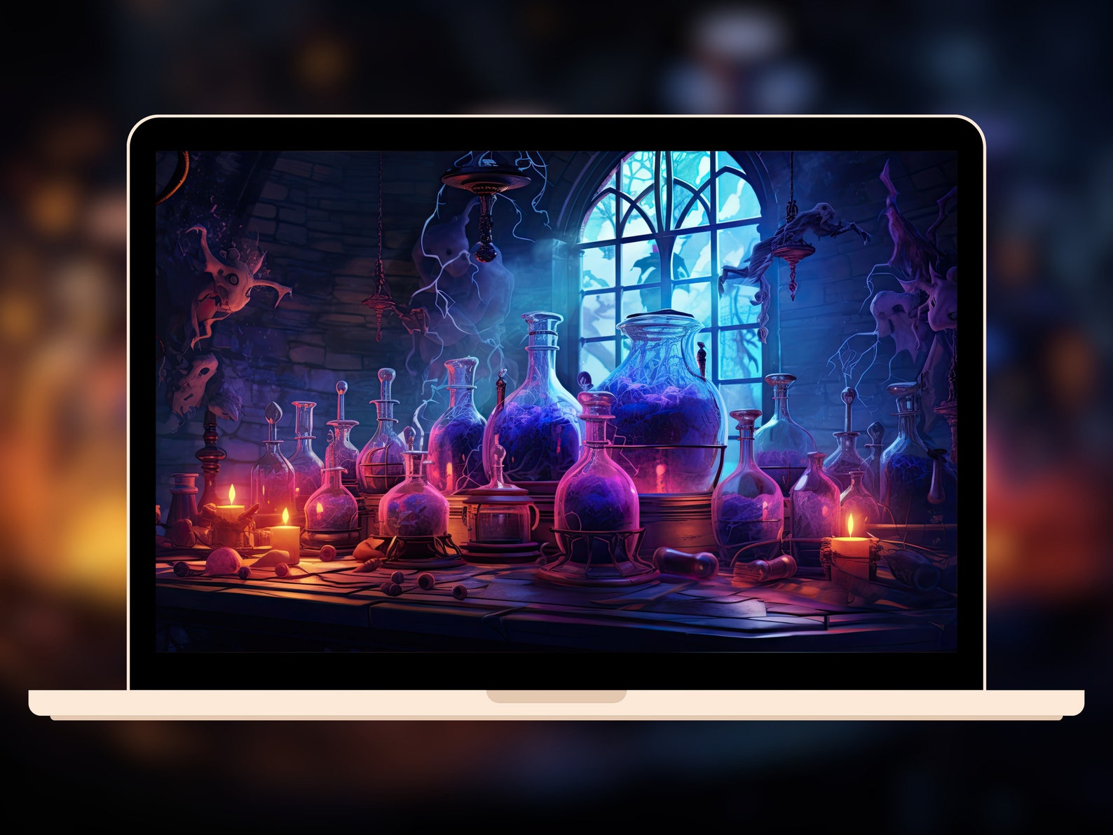 Witches' Flasks & Brews Digital Desktop, Laptop, Tablet Backgrounds ...