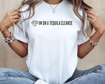 Camiseta divertida de bebedor de tequila para hombres y mujeres, camiseta de tequila favorita