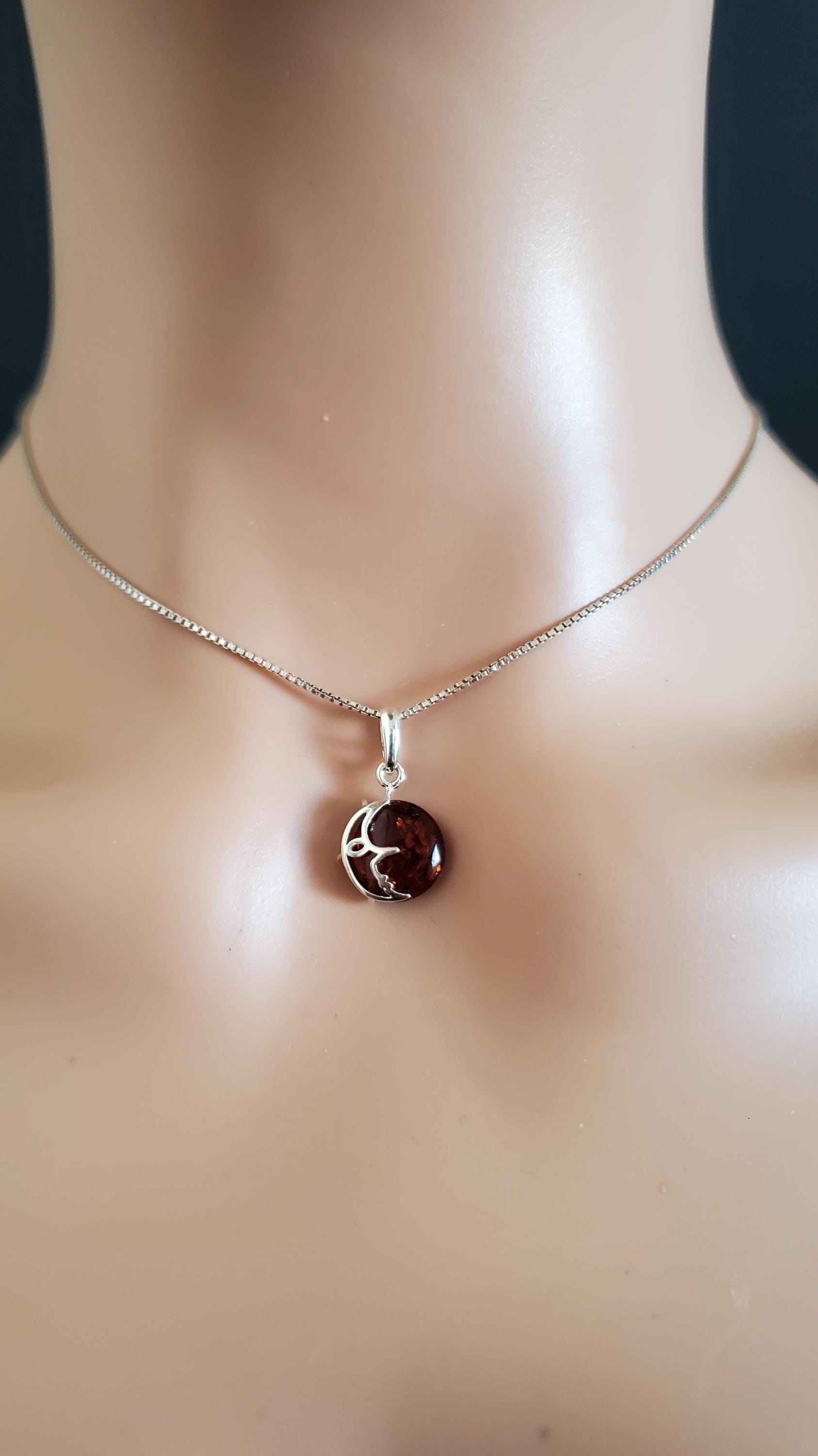 Stunning Man-made Orange Amber Flower Pendant Bead – 50x44x16mm