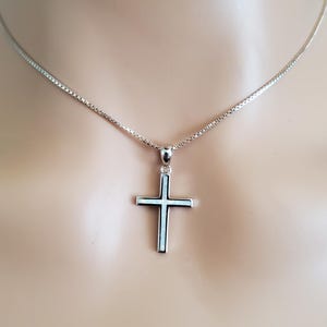 Dainty White Opal Cross Necklace/ Small White Fire Opal Cross Pendant Necklace/ Opal Pendant/ Petite Religious Sterling Silver Pendant/A127