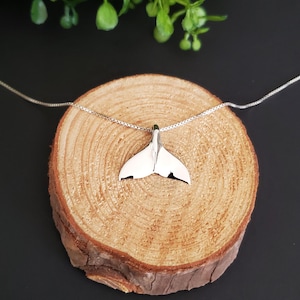 Sterling Silver Whale Tail Pendant/Orca Necklace/Hawaiian Pendant/Whale Fin Necklace/Sterling Silver Pendant/Gift For Her/A113