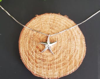 Colgante de estrella de mar de plata/Collar con colgante de estrella de mar delicado/Collar de estrella de mar/Colgante de plata esterlina/Regalo/T57