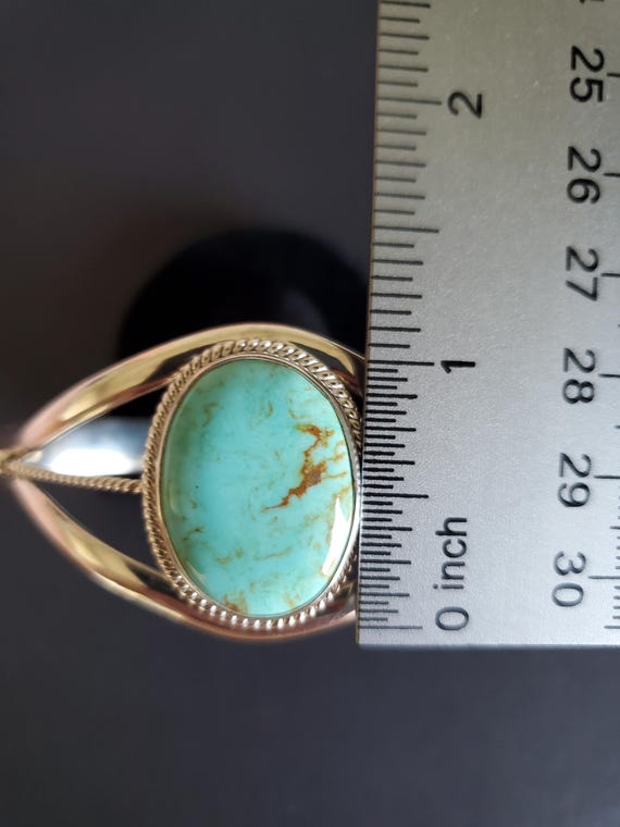 ターコイズ ブレスレット カフ/スターリング シルバー ターコイズ