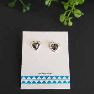 Dainty Green Baltic Amber Heart Earrings/ Amber Heart Stud Earrings/ Sterling Silver/Gift/P203