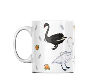 Taza de cerámica con forma de cisne – 312 ml (11 oz)
