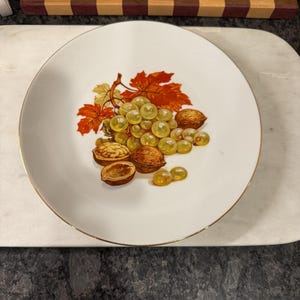 Set of 3 Bareuther Waldsassen Bavaria Fruit Plates – 8” – Germany – Wall Decor or Kitchen Display- Only One Available!