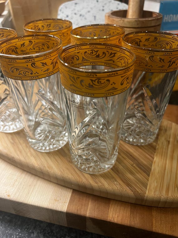 Studio Silversmith Crystal Juice Glasses with Gol… - image 4