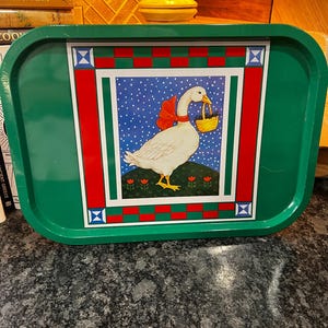 Vintage 1980s Metal Goose Tray by Willitts - Country Kitchen Decor- Only One Available!