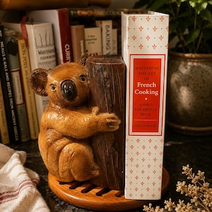 Vintage 1976 Progressive Art Products Koala-boekensteun | Wildlife Decor - slechts één beschikbaar!