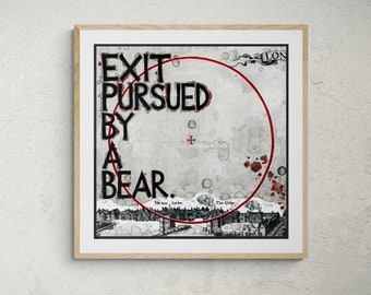 Shakespeare 'Exit, Pursued By A Bear' Art Print