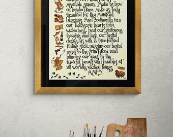 Prayer from "The 39 Steps" play, fine art quality print.
