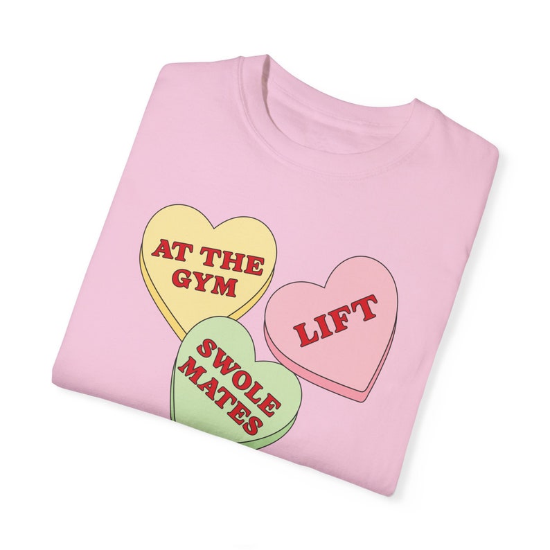 Candy Gym Hearts T-Shirt, Valentine's Day Workout Tee image 5