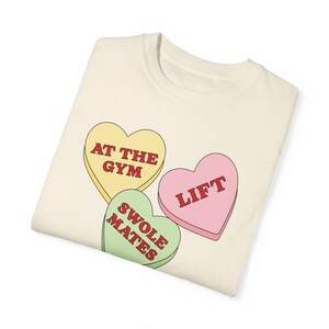Candy Gym Hearts T-Shirt, Valentine's Day Workout Tee image 6