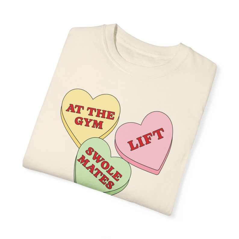 Candy Gym Hearts T-Shirt, Valentine's Day Workout Tee image 6