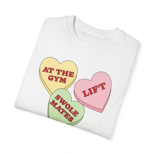 Candy Gym Hearts T-Shirt, Valentine's Day Workout Tee image 4