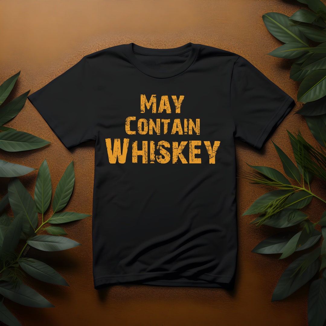 T-shirt Homme Humour Bourbon Whisky - 100% Coton, Coupe Régulière, Manches Courtes - Marque Gildan