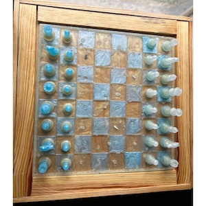 Beach themed chessboard