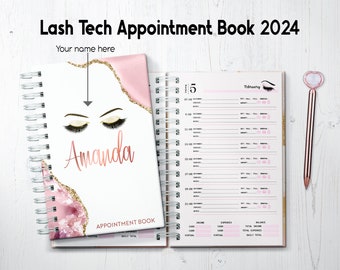 Lash Appointment book / Lashista planner / Lash Tech Planner / Salon Appointment book / Lash Tech Appointment book