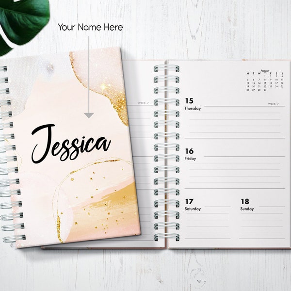 Agenda 2024 Personalized / Custom Hard Cover Agenda / Planner 2024 / Journal 2024 / English Agenda