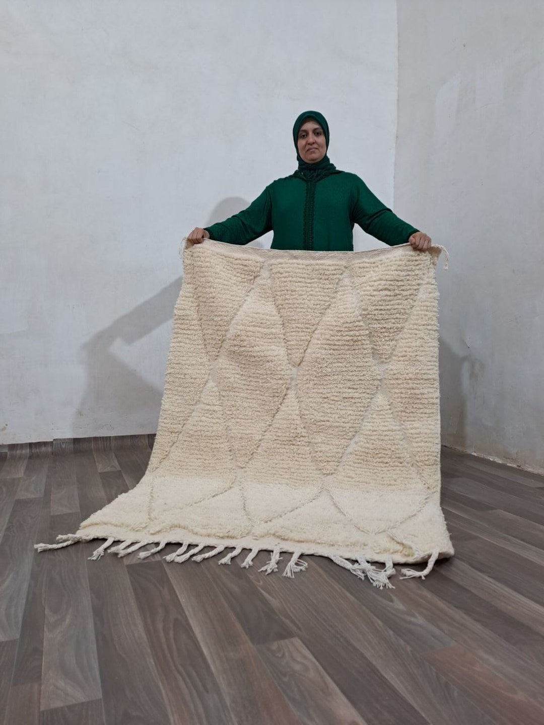 White Moroccan Rug White Moroccan Carpet Colorful Rug Beni Ouarain