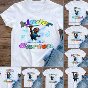 Kindergarten Super kid  Grade Level Bundle PNG, , First Grade,prek kin 1st 2nd 3rd 4th 5th Kids Shirt Designs DTG, DTF, Sawgrass Sublimation