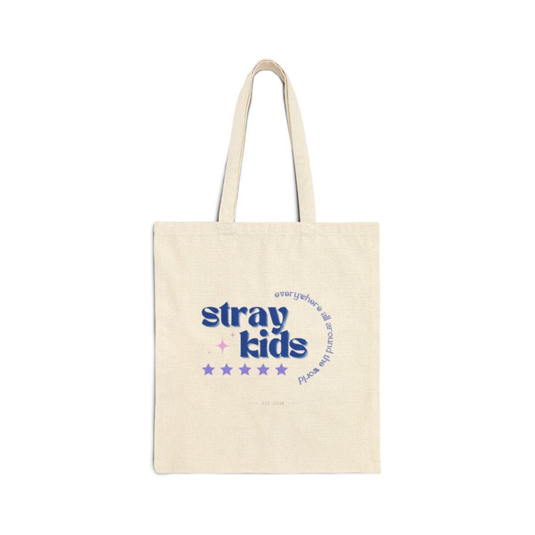 Stray Kids Purse LOVE STAY Canvas Tote Bag - Korean Music Fandom Shoulder Bag For K-Pop Fans Monsta X Merch
