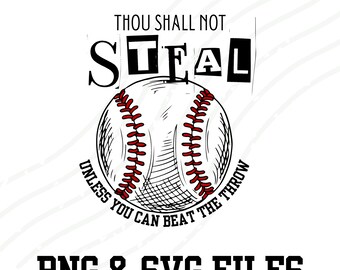 Beisebol SVG PNG Não Roubarás