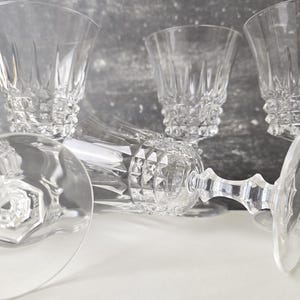 Vintage Tuilleries Villandry by Cristal D&#39;Arques-Durand Water Goblets, Fine Crystal Water Goblets Set of 5