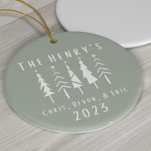 First Family Christmas Ornament Custon Ceramic Ornament
