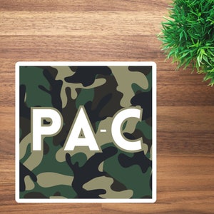 Physician Assistant Gifts Sticker Camo - Physician Associate - PA-C - Kiss-Cut Stickers