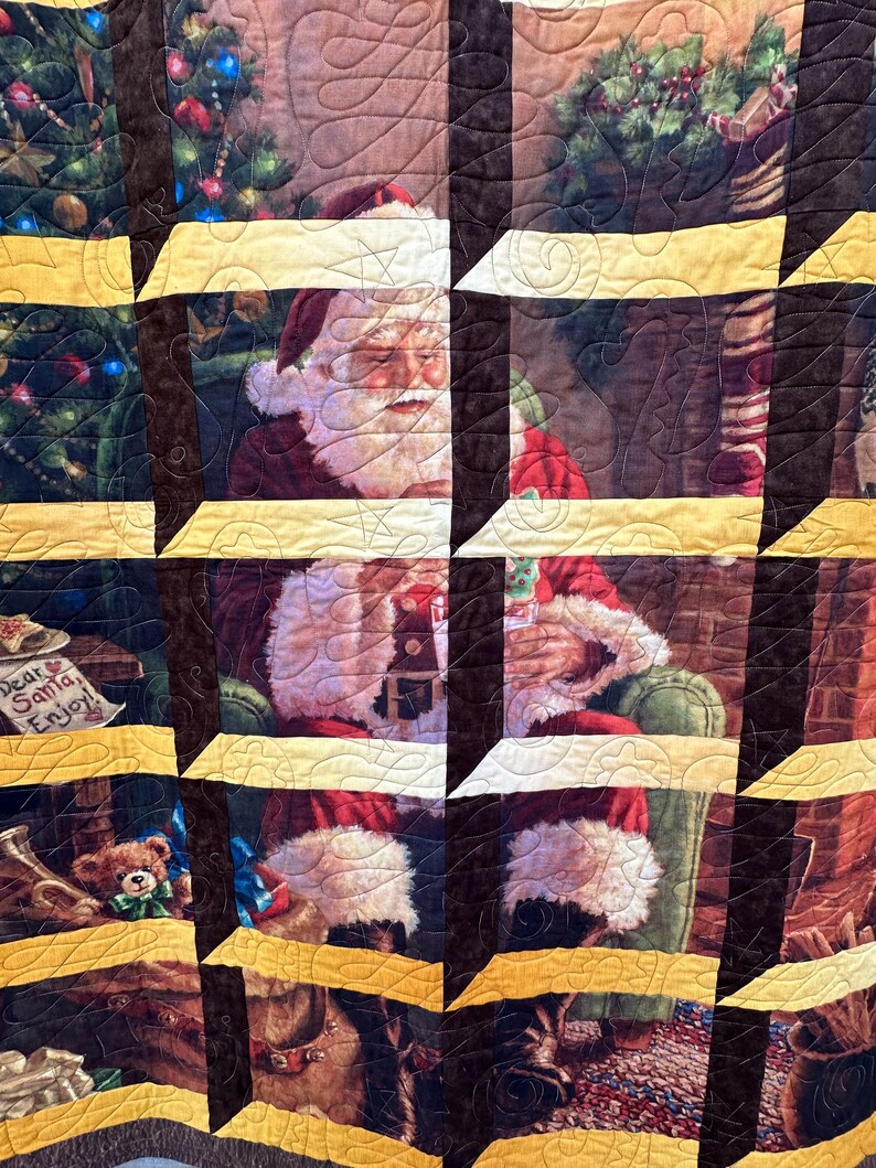 Christmas Eve Santa Quilt - Etsy