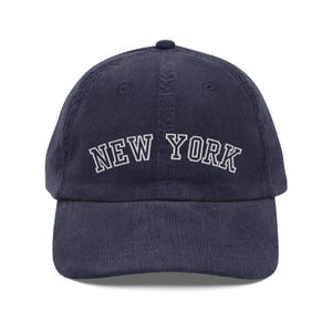 Vintage NYC Corduroy Cap | Embroidered Adjustable Dad Hat | Retro Streetwear Baseball Hat