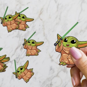 Stickers 6.5 cm : Pug Carlin, Spider-Man et Yoda de Star Wars