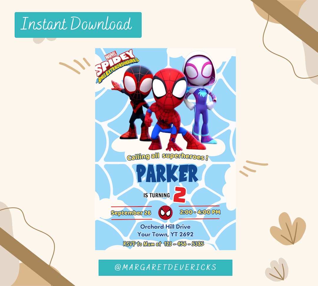 Spidey Birthday Invitation Template Editable Spidey and His Etsy Spidey Birthday Invitation Template Editable Spidey and His Etsy