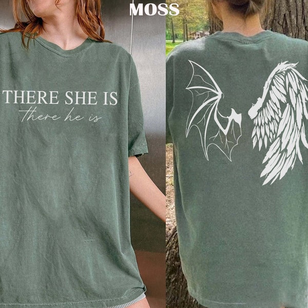 There She Is Comfort Color Shirt, Little Serpent Shirt, Romantasy Shirt, Serpent and The Wings of Night Merch, Fantasy Reader Gift Bookish