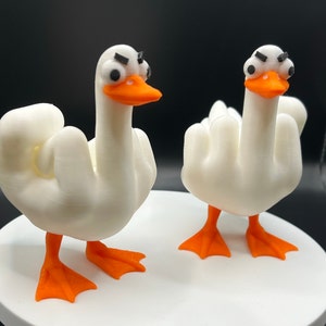 New Duck Funny Creative Middle Finger Ducks Home Decoration Statue Res