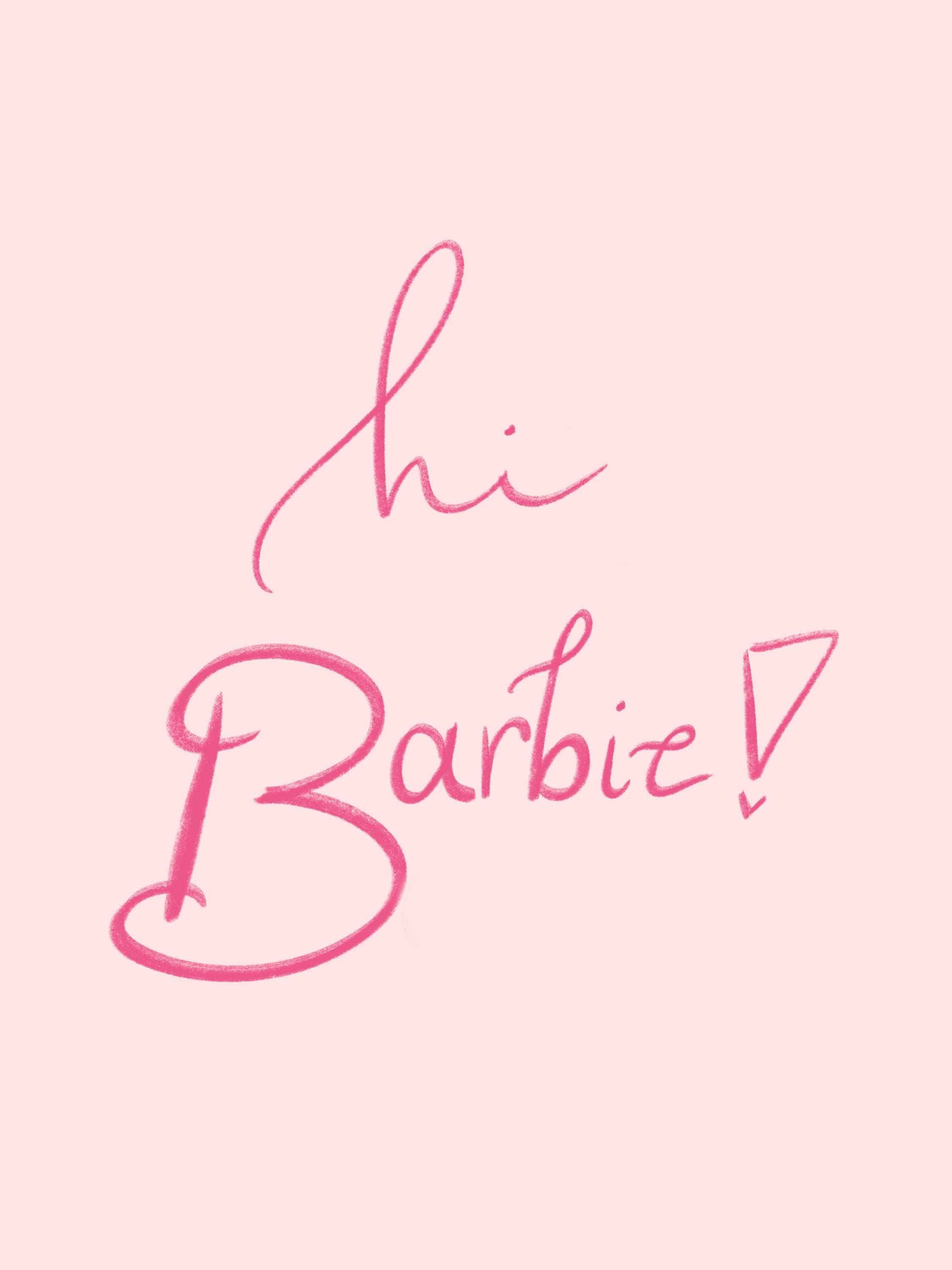 Hi Barbie Print/poster - Etsy
