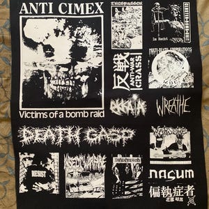 Crust punk patches sheet Grindcore