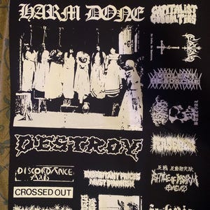 Crust punk patches sheet Grindcore goregrind